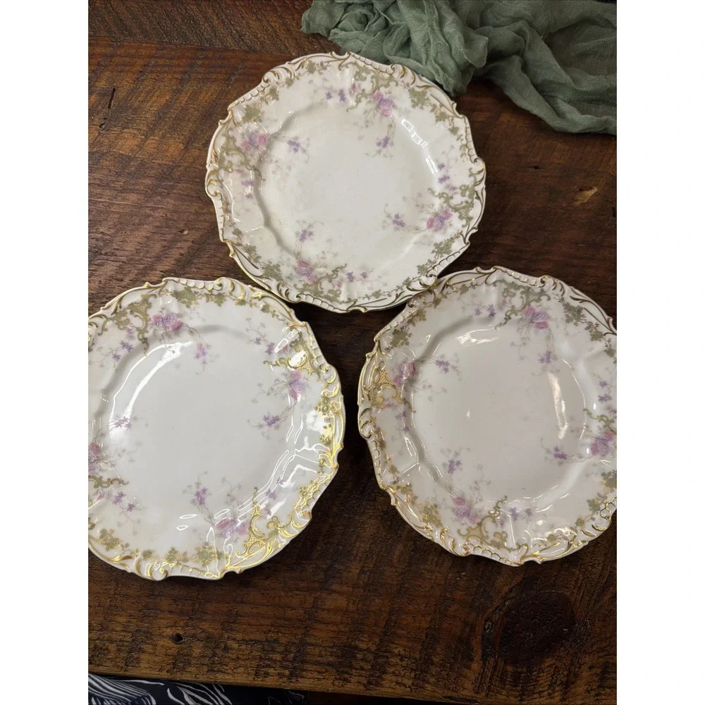 Antique Limoges France Cabinet ,French Porcelain Hand Painted Gold Trim (6)
